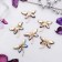 Brooch "Dragonfly", color mix in gold (indivisible packing 12 pcs., Price per pcs.)