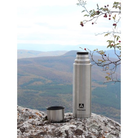 Thermos "Arctic", 101, 750 ml, d-5.1 cm, with a case, 24 hours, h-28.8 cm, d-8.1 cm, chrome-5