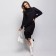 Women's dress, black color, one size (44-50)
