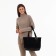 Zipper bag, external pocket, black color