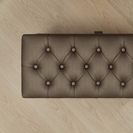 Rondel banquet with PM, 950 × 410 × 420 mm, eco -leather, color bitter chocolate-3
