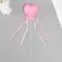 Decor for creativity "Love" length 20 cm, bright pink