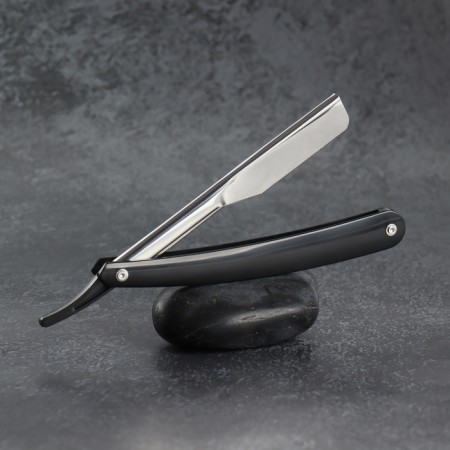 Dangerous razor, shavett, without blades, 16.5/24 × 2.5 × 1.3 cm, plastic, black/silver color-5