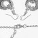 Set 2 objects: earrings, necklace "India" circles, color black silver, 32 cm