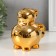 Pigger Ceramics "Two Golden Pigs - Pyramid" 12.5x8x14 cm
