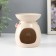 Aroma lamp ceramics "Pink roses with leaves" Beige 7.5x7.5x9 cm