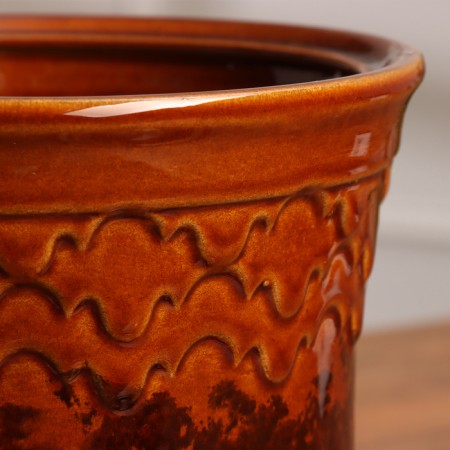 Pot Flower Uta No. 3, brown 2.5 liters-2