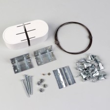 Carnish-string 3.5 m, with metal clamps, 20 pcs, white color