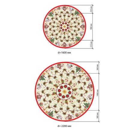 Tables New Year's Ethel "New Year's toys" d = 220cm +/- 3cm with GVMO, HL100%-13