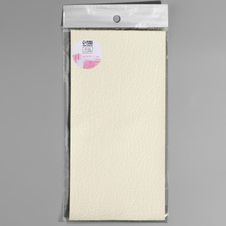 Glue patch from leatherette, 10 × 20 cm, beige color-4