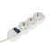 Extension cord Luazon Lighting Eco, 3 sockets, 6 m, 10 A, 3500 W, PVS 3x1 mm2, s/c, with off