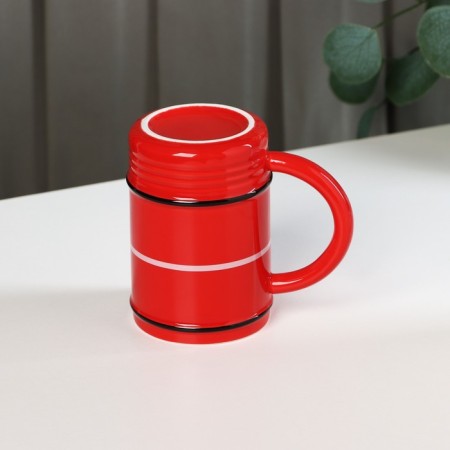 Ceramic Lover Fire mug, 480 ml, red color-5