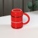 Ceramic Lover Fire mug, 480 ml, red color