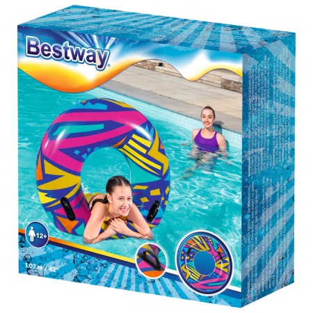 Circle for swimming "Geometry", d = 107 cm, color mix, 36228 Bestway-6
