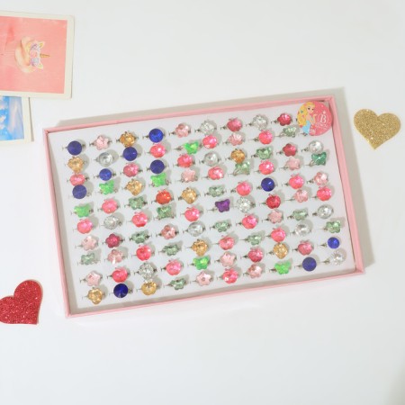Children's ring "chosen" assorted, mix shape, mix color, dimensionless-2