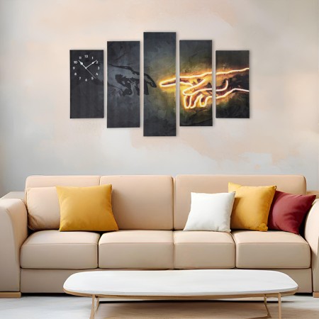 Carty watch Wall Modular "Hands", silent, 80 x 140 cm-1