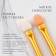 A set of applicators for shadows, bilateral, 5 pcs, 6.5 cm, golden color