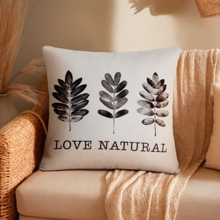 Pillowcase Decorative Ethel Natural Print (type 1), 40 x 40 cm, 100% cotton