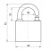 Hanging Apecs PD-03-60, D = 9 mm, cast-iron
