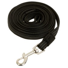 The leash zoonik is nylon with latex thread, 3 m x 1.5 cm, black