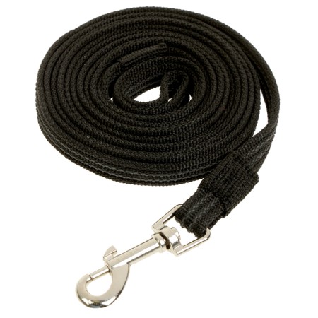 The leash zoonik is nylon with latex thread, 3 m x 1.5 cm, black