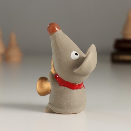 Souvenir Ceramics "Gray Mouse-Trubach" 5.1x5.1x7.5 cm-3