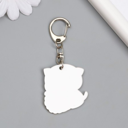 Acryl keychain "Kitten with a cracker" 4x3.4 cm-2