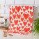 Ethel towel Red Hearts 40x73cm, 100% cotton, sarzha 190 g/m2