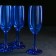 A set of glasses for champagne "Rainbow", 190 ml, 6 pcs, color cobalt