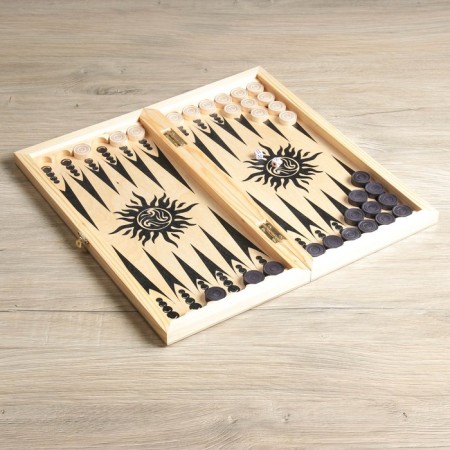 Backgamuses "Dragons", wooden board 40 x 40 cm-2