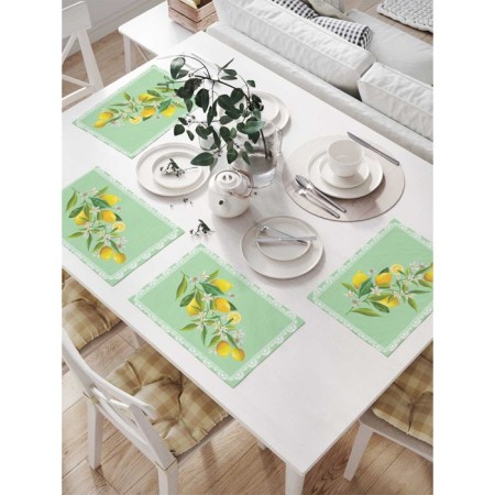 A set of napkins for setting the table "branch of lemons", rectangular, size 32x46 cm, 4 pcs