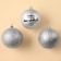 New Year's Christmas balls “Happy New Year!”, For New Year, plastic, d = 8, 3 pcs., Silver color