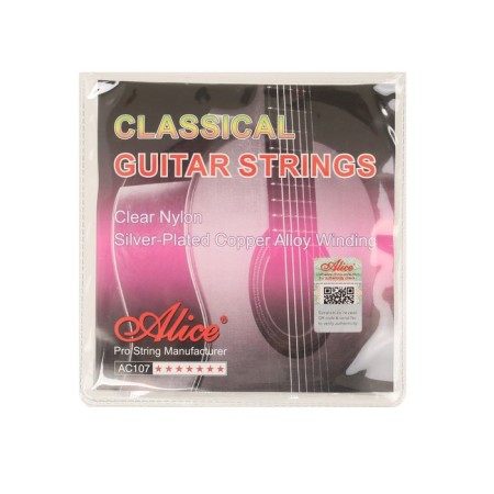 Strings for the classic guitar AC107-N, nylon, silvered, alice