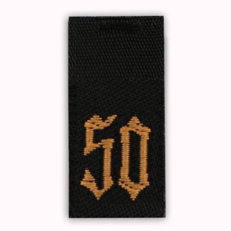 Textile strip "50", 4.6 x 1 cm-2