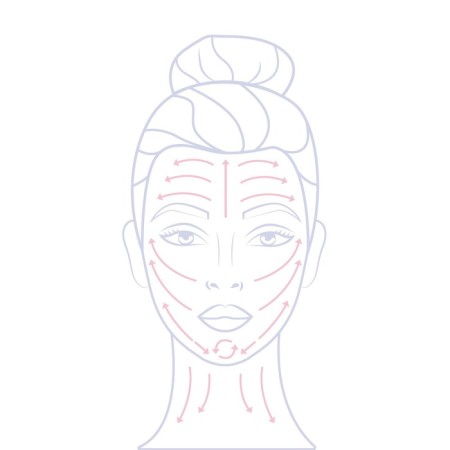 Massage for the face and neckline, with spikes, 15.5 × 4.6 cm, beige color-5