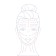 Massage for the face and neckline, with spikes, 15.5 × 4.6 cm, beige color