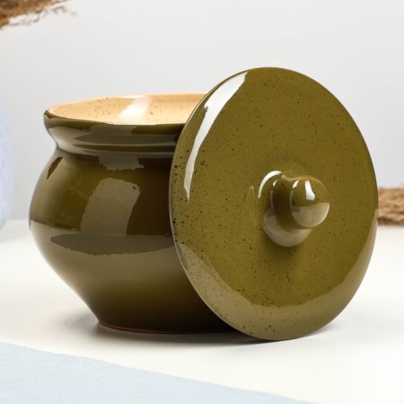 Ceramic pot for baking No. 10, 1.3l / 16x13cm, oasis-1