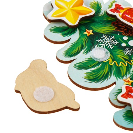 New Year's puzzle. Velcro "New Year! Dress the Christmas tree "-6