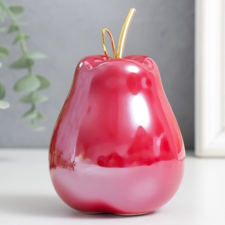 Souvenir ceramics, metal "pear pearl with a twig" mix 7.5x7.5x13.5 cm-2