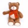 Soft toy "Bear with a scarf", color mix