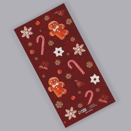 Wrap for chocolate "heat and comfort" 18.2 x 15.5 cm, New Year-3