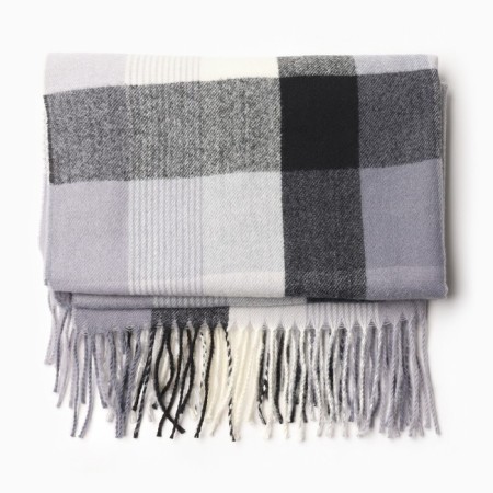 Women's stoop, gray/blue color, size 68x180 cm-2