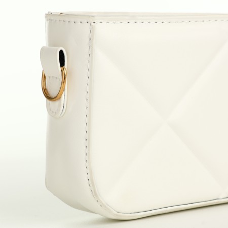 Bag Cross-Bodi with a zipper, white color-5