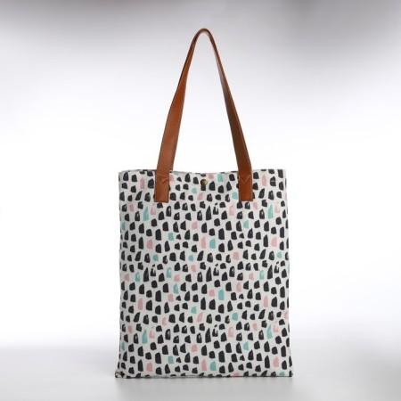 Button-shop bag, from textiles, white/multi-colored color-1