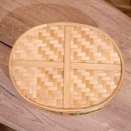 Wicker basket, from bamboo 35x28x10 cm-4