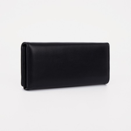 Women's wallet on a magnet, black color-1
