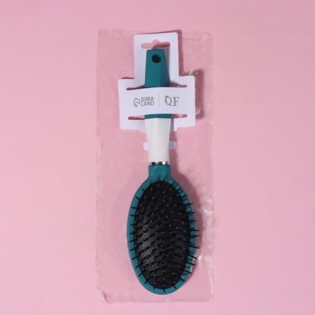 The comb massage, rubberized pen, 7 × 25 cm, green/white color-3