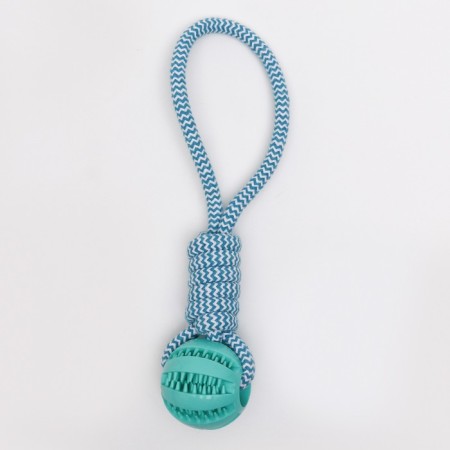 A wicker cable toy with a ball, up to 30 cm, up to 120 g, blue-1