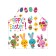 Apron kitchen with a photo print "Bunnies and Easter eggs", adjustable, size OS