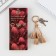 A keychain to the leatherette "The most tender", 16 x 4.5 cm.